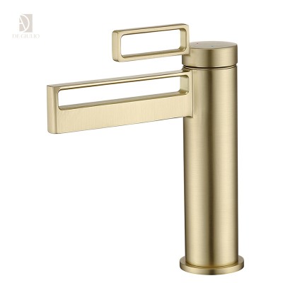 Cheap price gold color brass copper faucet Water tap face basin sink faucet